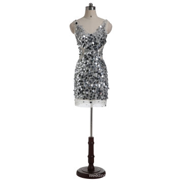 Grey Sequin Real Sample High Quality Prom Evening Dress